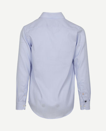 Overhemd jacquard luxe lichtblauw