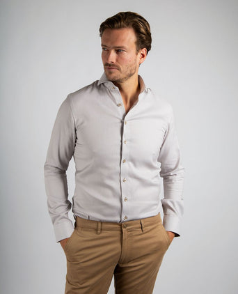 Suitable overhemd jacquard luxe rood | Slim-fit