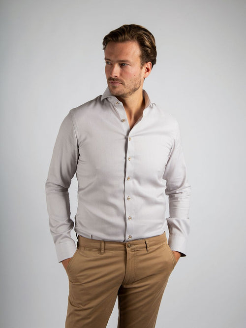 Suitable overhemd jacquard luxe rood | Slim-fit