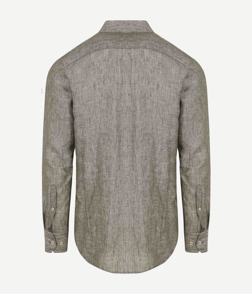 Suitable overhemd linnen groen | Slim-fit