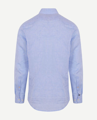 Suitable overhemd linnen lichtblauw | Slim-fit