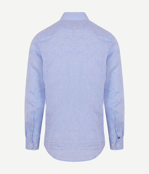 Suitable overhemd linnen lichtblauw | Slim-fit