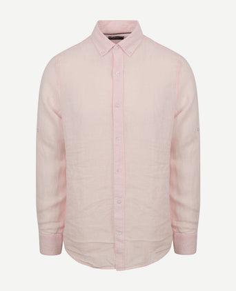 Suitable overhemd linnen lichtroze | Regular-fit