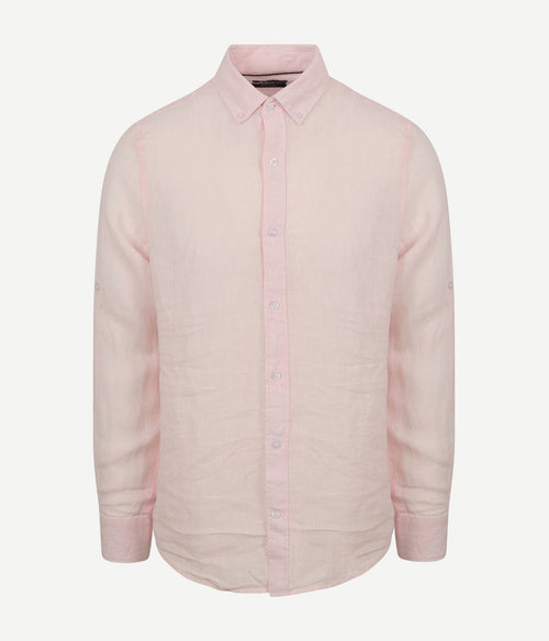 Suitable overhemd linnen lichtroze | Regular-fit