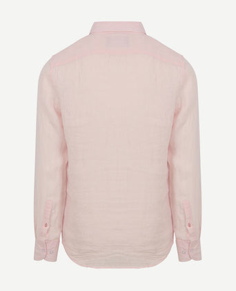 Suitable overhemd linnen lichtroze | Regular-fit