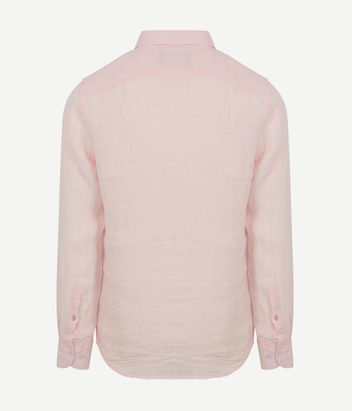 Suitable overhemd linnen lichtroze | Regular-fit