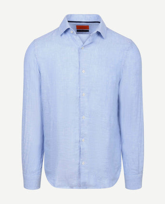 Overhemd linnen mid blue