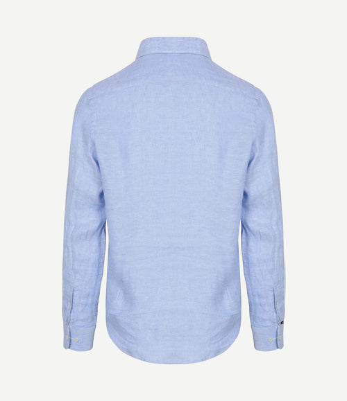 Overhemd linnen mid blue