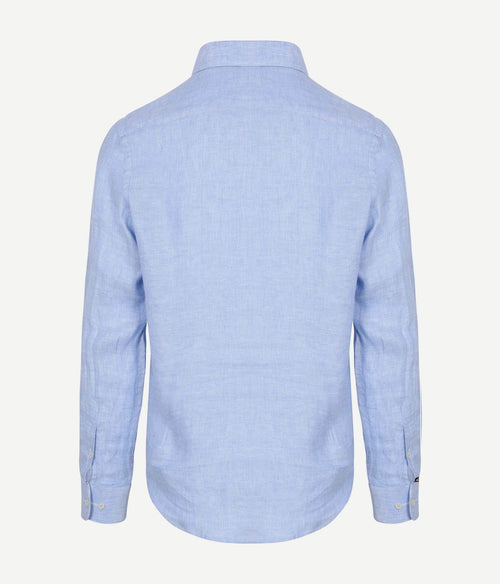 Overhemd linnen mid blue