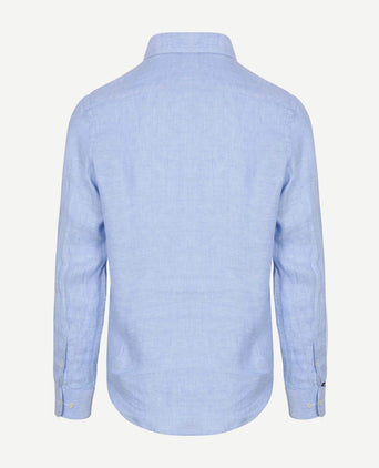 Overhemd linnen mid blue