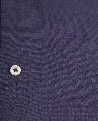 Suitable overhemd linnen donkerblauw | Slim-fit