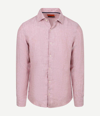 Overhemd linnen roze Overhemd linnen roze