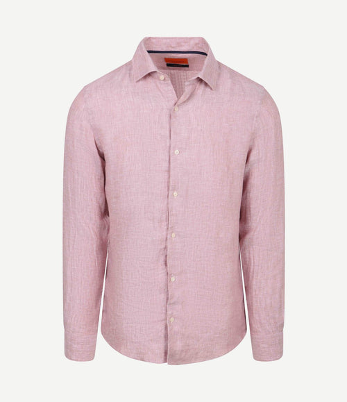 Overhemd linnen roze