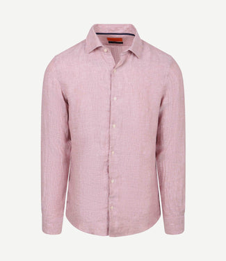 Overhemd linnen roze Overhemd linnen roze