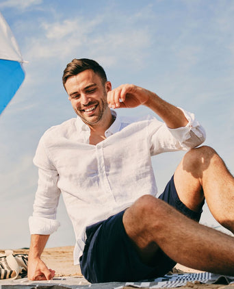 Suitable overhemd linnen wit