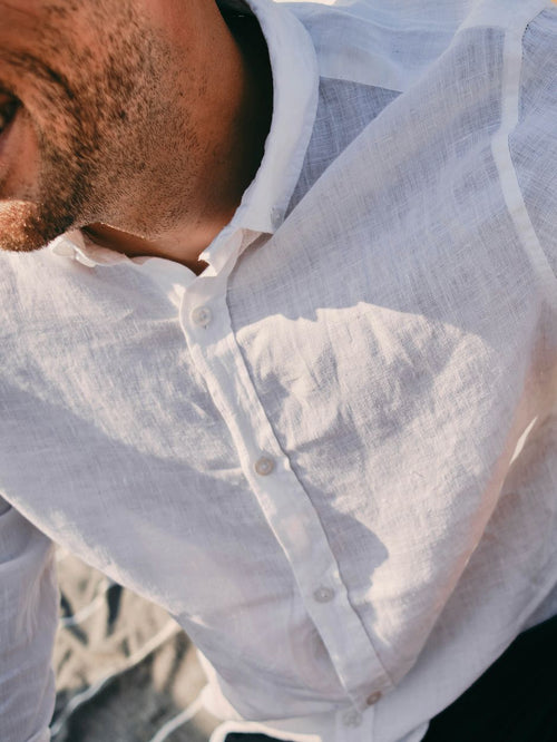 Suitable overhemd linnen wit