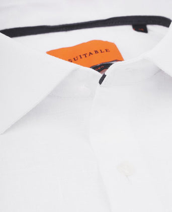 Suitable overhemd linnen wit | Slim-fit
