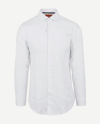Suitable overhemd linnen wit | Slim-fit