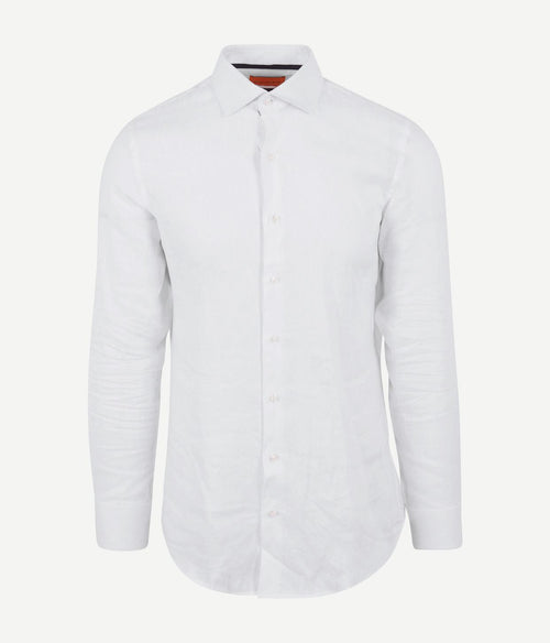 Suitable overhemd linnen wit | Slim-fit