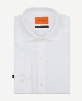 Suitable overhemd linnen wit