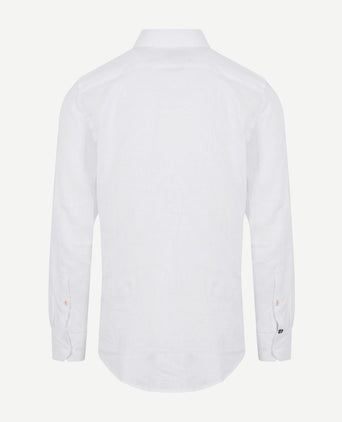 Suitable overhemd linnen wit | Slim-fit