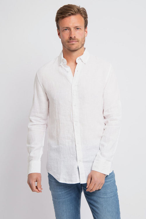 Suitable overhemd linnen wit