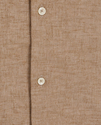 Overhemd melange camel