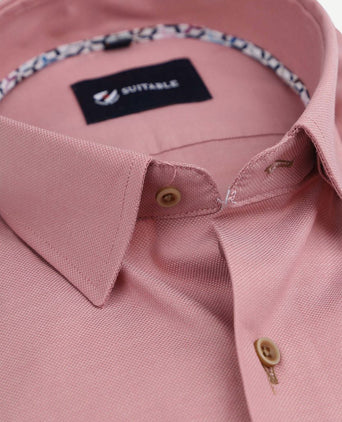 Suitable overhemd oud roze | Slim-fit