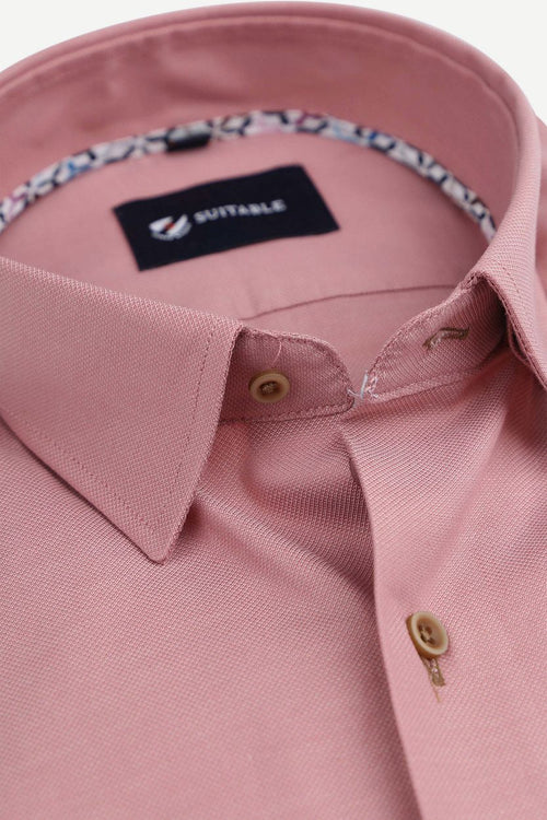 Suitable overhemd oud roze | Slim-fit
