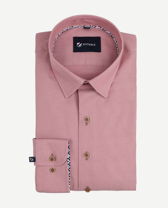 Suitable overhemd oud roze | Slim-fit