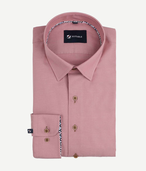 Suitable overhemd oud roze | Slim-fit