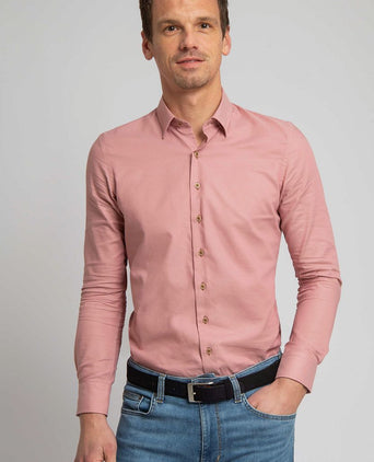 Suitable overhemd oud roze | Slim-fit