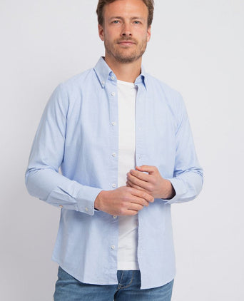 Suitable overhemd Oxford lichtblauw | Slim-fit