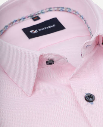 Suitable overhemd Oxford roze | Slim-fit