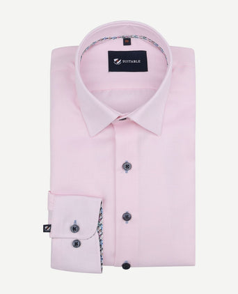 Suitable overhemd Oxford roze | Slim-fit