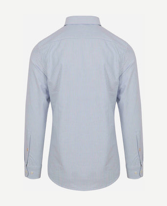 Suitable overhemd Oxford strepen lichtblauw | Slim-fit