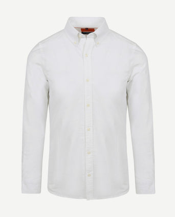 Suitable overhemd Oxford wit | Slim-fit