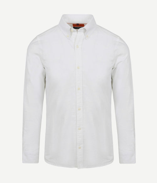 Suitable overhemd Oxford wit | Slim-fit