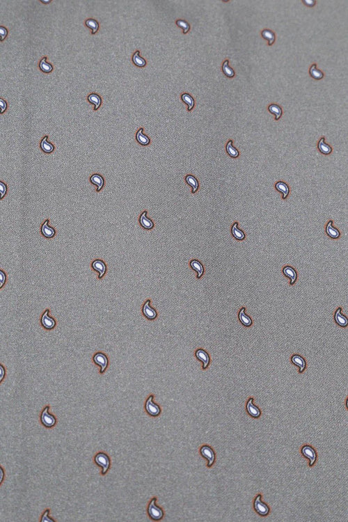 Suitable overhemd paisley antraciet | Slim-fit