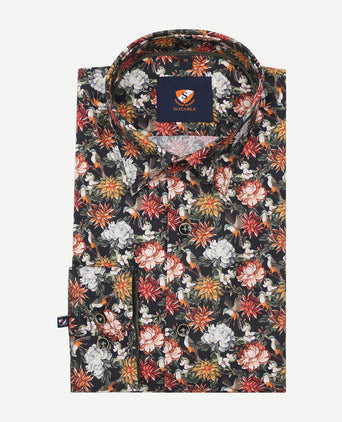 Suitable overhemd print multicolour 267-13 | Slim-fit