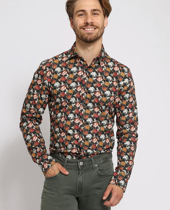 Suitable overhemd print multicolour 267-13 | Slim-fit