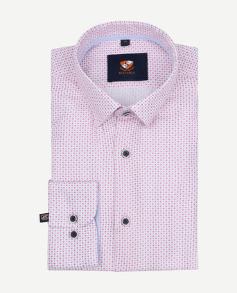 Suitable overhemd print roze | Slim-fit