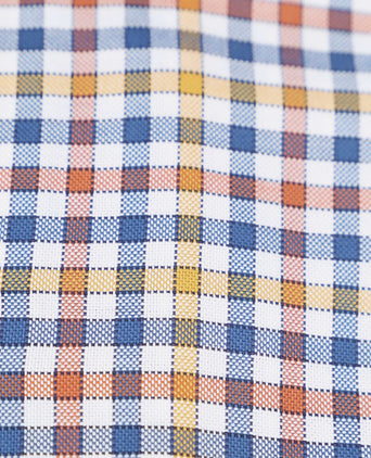 Suitable overhemd rood gele ruiten | Slim-fit