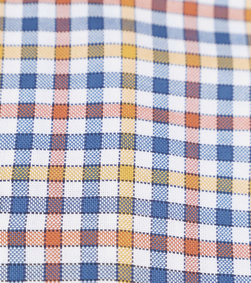 Suitable overhemd rood gele ruiten | Slim-fit