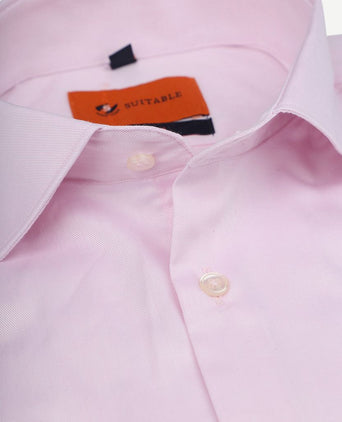 Suitable overhemd roze skinny fit