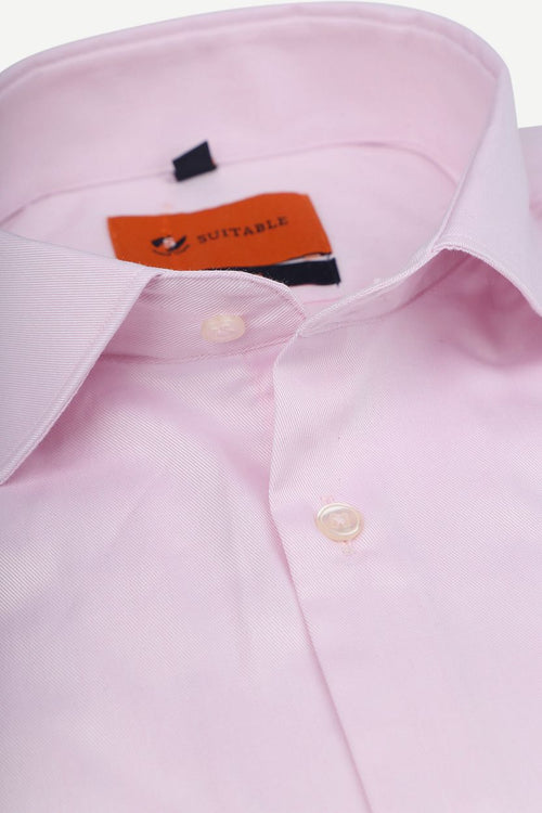 Suitable overhemd roze skinny fit