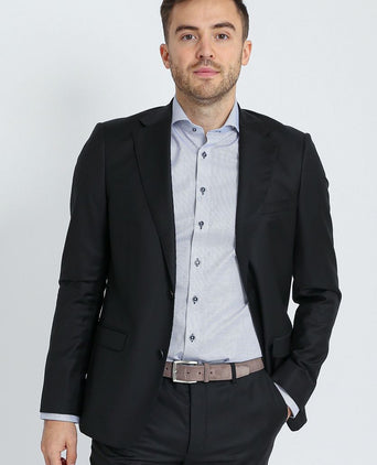 Suitable overhemd ruiten donkerblauw | Slim-fit