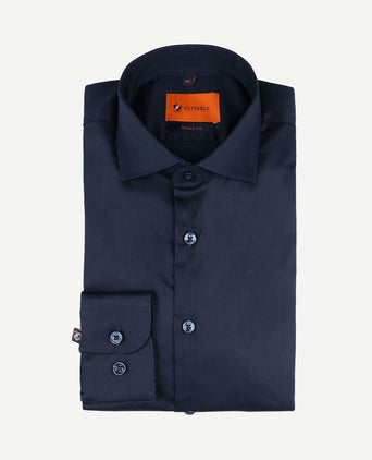 Overhemd skinny fit donkerblauw 241-1