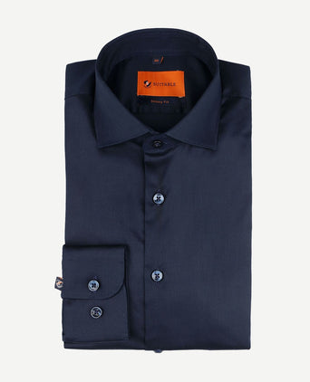 Overhemd skinny fit donkerblauw 241-1