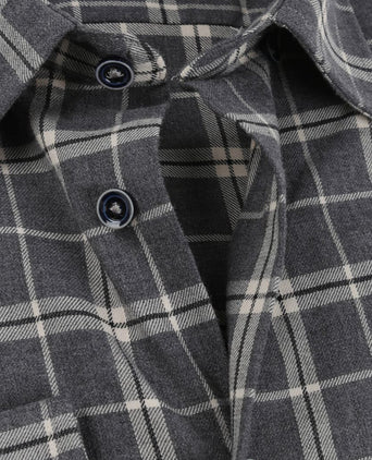 Suitable overhemd smart ruit grijs